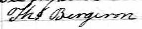 Signature de Ths Bergeron: 26 juillet 1845 Signature de Ths Bergeron: 26 juillet 1845