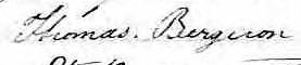 Signature de Thomas Bergeron: 22 octobre 1853 Signature de Thomas Bergeron: 22 octobre 1853