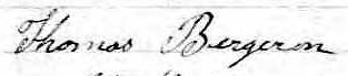 Signature de Thomas Bergeron: 7 juin 1858 Signature de Thomas Bergeron: 7 juin 1858