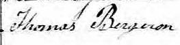 Signature de Thomas Bergeron: 27 octobre 1863 Signature de Thomas Bergeron: 27 octobre 1863