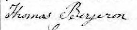 Signature de Thomas Bergeron: 29 février 1864 Signature de Thomas Bergeron: 29 février 1864