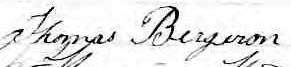 Signature de Thomas Bergeron: 6 juin 1865 Signature de Thomas Bergeron: 6 juin 1865