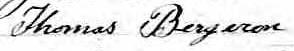 Signature de Thomas Bergeron: 22 mai 1866 Signature de Thomas Bergeron: 22 mai 1866