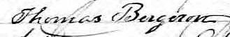 Signature de Thomas Bergeron: 10 juillet 1866 Signature de Thomas Bergeron: 10 juillet 1866