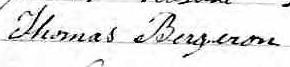 Signature de Thomas Bergeron: 4 septembre 1866 Signature de Thomas Bergeron: 4 septembre 1866