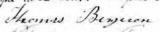 Signature de Thomas Bergeron: 13 avril 1867 Signature de Thomas Bergeron: 13 avril 1867