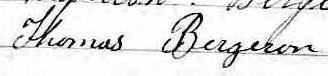 Signature de Thomas Bergeron: 6 décembre 1874 Signature de Thomas Bergeron: 6 décembre 1874