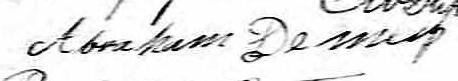 Signature de Abraham Demers: 17 janvier 1837 Signature de Abraham Demers: 17 janvier 1837