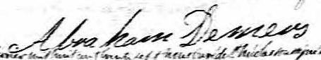 Signature de Abraham Demers: 16 février 1837 Signature de Abraham Demers: 16 février 1837
