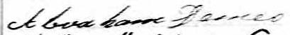 Signature de Abraham Demers: 19 décembre 1841 Signature de Abraham Demers: 19 décembre 1841