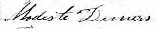 Signature de Modeste Demers: 7 juillet 1863 Signature de Modeste Demers: 7 juillet 1863