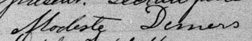 Signature de Modeste Demers: 19 septembre 1877 Signature de Modeste Demers: 19 septembre 1877
