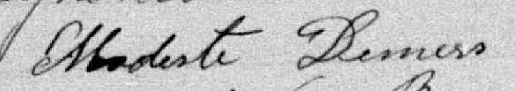 Signature de Modeste Demers: 24 septembre 1877 Signature de Modeste Demers: 24 septembre 1877