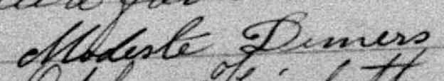 Signature de Modeste Demers: 26 septembre 1886 Signature de Modeste Demers: 26 septembre 1886