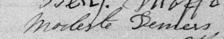 Signature de Modeste Demers: 11 janvier 1896 Signature de Modeste Demers: 11 janvier 1896