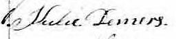 Signature de Julie Demers: 18 janvier 1857 Signature de Julie Demers: 18 janvier 1857