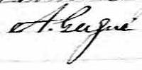 Signature de A. Gagné: 30 mars 1850 Signature de A. Gagné: 30 mars 1850