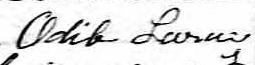 Signature de Odile Larue: 28 janvier 1851 Signature de Odile Larue: 28 janvier 1851