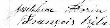Signature de Joséphine Morin: 15 février 1870 Signature de Joséphine Morin: 15 février 1870