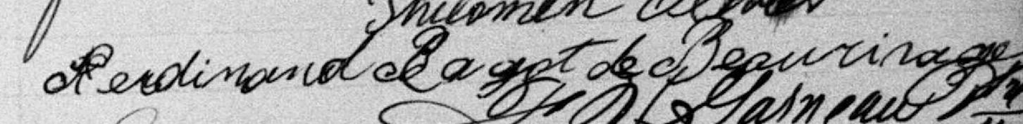 Signature de Ferdinand Rageot de Beaurivage: 7 octobre 1894 Signature de Ferdinand Rageot de Beaurivage: 7 octobre 1894