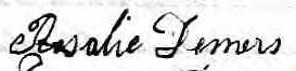 Signature de Rosalie Demers: 3 février 1852 Signature de Rosalie Demers: 3 février 1852
