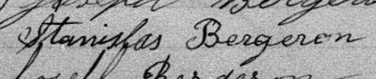 Signature de Stanislas Bergeron: 2 août 1897 Signature de Stanislas Bergeron: 2 août 1897