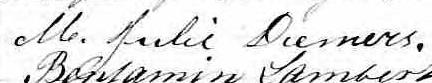 Signature de M. Julie Demers: 27 avril 1855 Signature de M. Julie Demers: 27 avril 1855