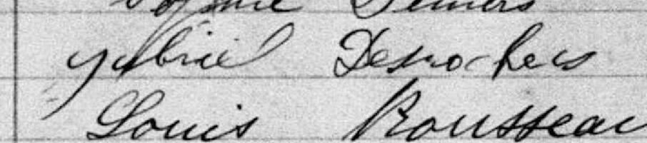 Signature de Gabriel Desrochers: 18 mars 1878 Signature de Gabriel Desrochers: 18 mars 1878