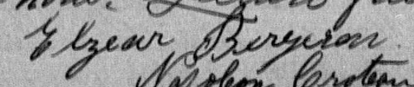 Signature de Elzear Bergeron: 10 juin 1894 Signature de Elzear Bergeron: 10 juin 1894