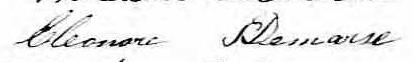 Signature de Eleonore Demarse: 8 juillet 1856 Signature de Eleonore Demarse: 8 juillet 1856