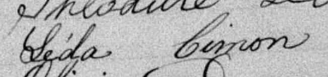 Signature de Léda Simon: 21 octobre 1883 Signature de Léda Simon: 21 octobre 1883