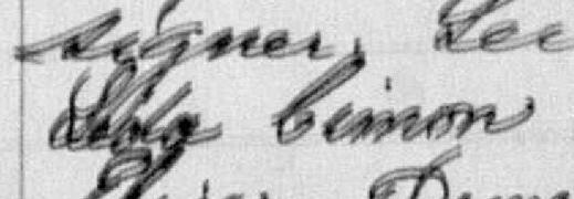 Signature de Léda Cimon: 18 janvier 1892 Signature de Léda Cimon: 18 janvier 1892
