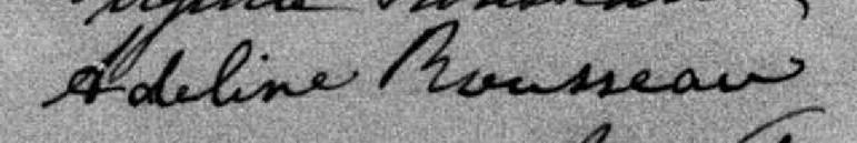 Signature de Adeline Rousseau: 9 janvier 1883 Signature de Adeline Rousseau: 9 janvier 1883
