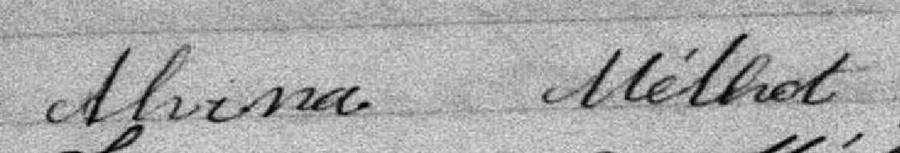Signature de Alvina Méthot: 6 novembre 1897 Signature de Alvina Méthot: 6 novembre 1897