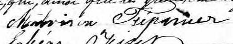 Signature de Malvina Trépanier: 29 novembre 1859 Signature de Malvina Trépanier: 29 novembre 1859