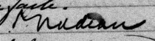 Signature de George Philias Nadeau: 2 septembre 1878 Signature de George Philias Nadeau: 2 septembre 1878