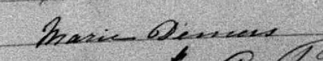Signature de Marie Demers: 25 décembre 1881 Signature de Marie Demers: 25 décembre 1881