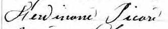 Signature de Ferdinand Picard: 17 mars 1872 Signature de Ferdinand Picard: 17 mars 1872