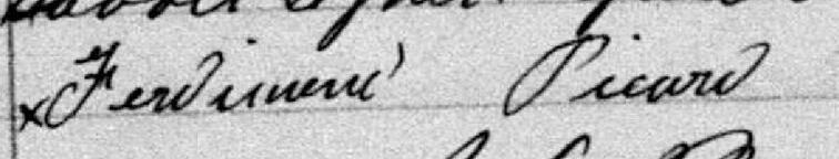 Signature de Ferdinand Picard: 7 décembre 1878 Signature de Ferdinand Picard: 7 décembre 1878