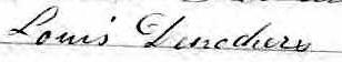 Signature de Louis Desrochers: 22 mars 1874 Signature de Louis Desrochers: 22 mars 1874