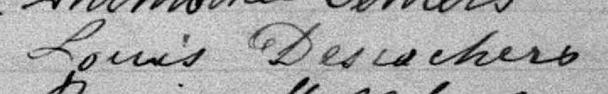 Signature de Louis Desrochers: 13 décembre 1900 Signature de Louis Desrochers: 13 décembre 1900