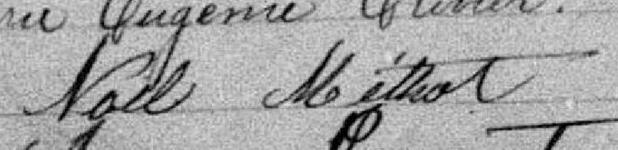 Signature de Noël Méthot: 8 février 1898 Signature de Noël Méthot: 8 février 1898