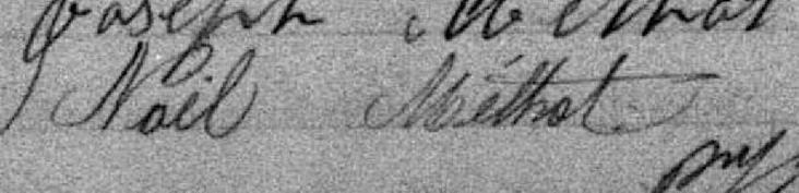 Signature de Noël Méthot: 14 avril 1899 Signature de Noël Méthot: 14 avril 1899