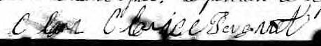 Signature de Clovice Paquet: 2 avril 1867 Signature de Clovice Paquet: 2 avril 1867