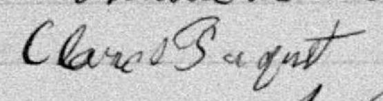 Signature de Clovis Paquet: 5 février 1884 Signature de Clovis Paquet: 5 février 1884