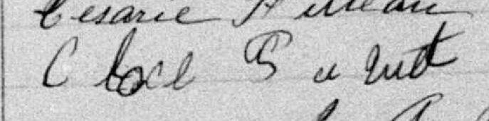 Signature de Clovis Pâquet: 17 septembre 1884 Signature de Clovis Pâquet: 17 septembre 1884