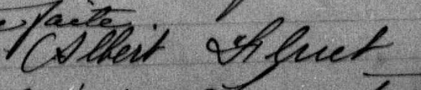 Signature de Albert Fluet: 5 août 1890 Signature de Albert Fluet: 5 août 1890