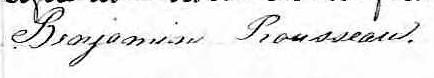 Signature de Benjamin Rousseau: 27 juin 1870 Signature de Benjamin Rousseau: 27 juin 1870