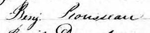 Signature de Benj. Rousseau: 18 juillet 1871 Signature de Benj. Rousseau: 18 juillet 1871