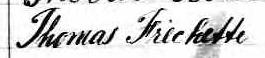 Signature de Thomas Fréchette: 5 mai 1872 Signature de Thomas Fréchette: 5 mai 1872